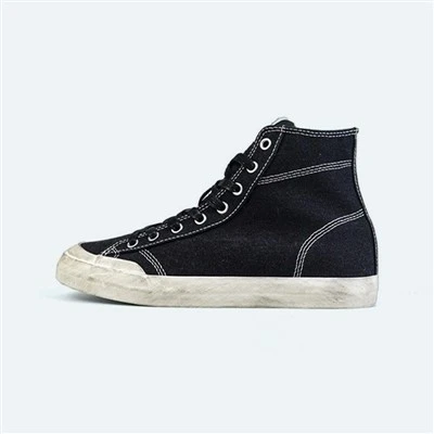 Sapatos vulcanizados casuais pretos clássicos retrô